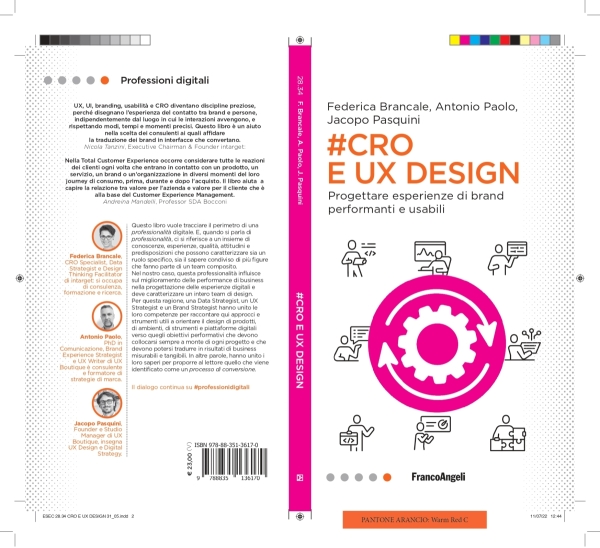 Copertina stesa del libro #CRO e UX DESIGN