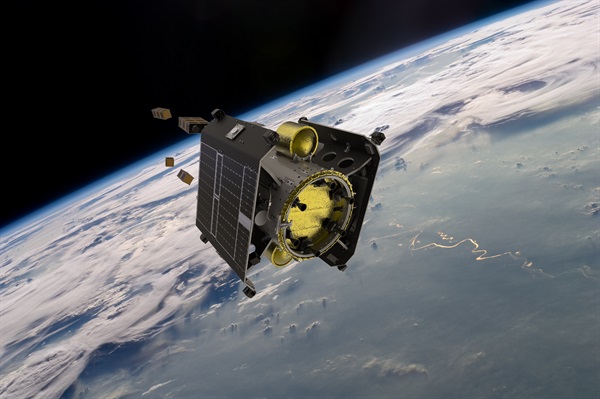 Render grafico di ION Satellite Carrier in orbita.jpg