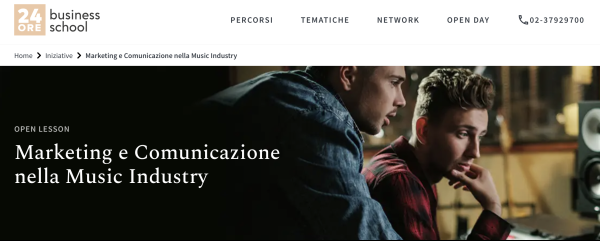 Marketing e Comunicazione nella Music Industry, Master 24ORE Business School