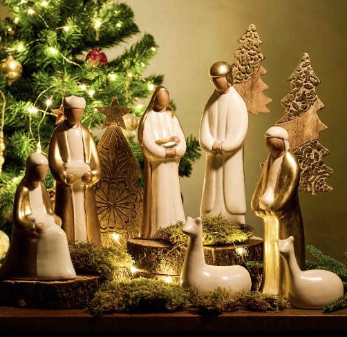 PRESEPE PUREZZA, SET/7 FIG., CERAMICA CHULUCANA