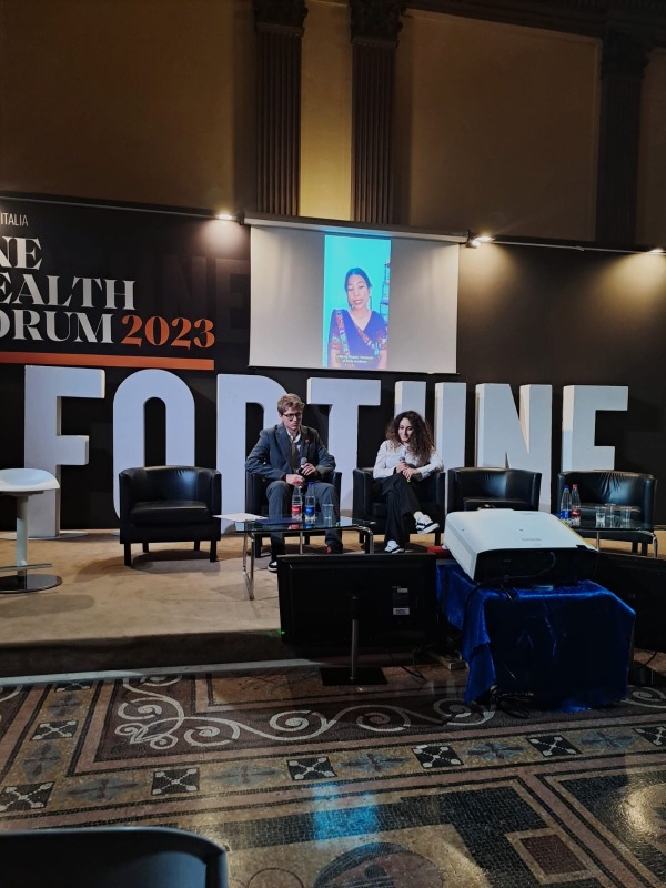 Matteo Salerno, co-fondatore di Smily all'evento di Fortune 