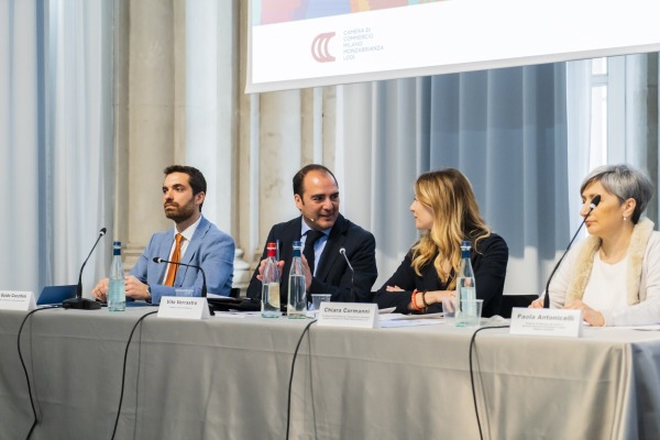 Un momento dell'evento a Palazzo Giureconsulti: Verso la certificazione della parità di genere: “cultura e strategia”