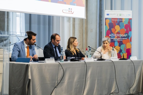 Un momento dell'evento a Palazzo Giureconsulti: Verso la certificazione della parità di genere: “cultura e strategia”