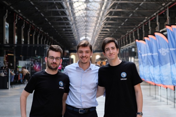 Alessandro Oliviero (CTO), Luca Testa (CEO), Dario Gamba (COO) di DROMT