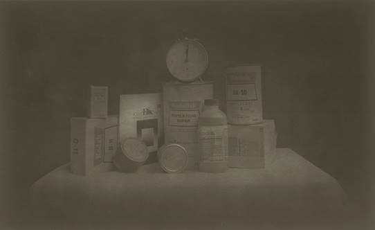 Sergio Scabar, Silenzio di luce memorie di cose fotografiche n. 7 (2007, 23 x 42cm). Stampa alchemica ai sali d'argento su carta baritata, esemplare unico, collezione privata.