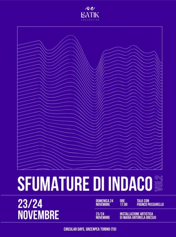 Locandina Sfumature di Indaco, 23 e 24 novembre, Green Pea