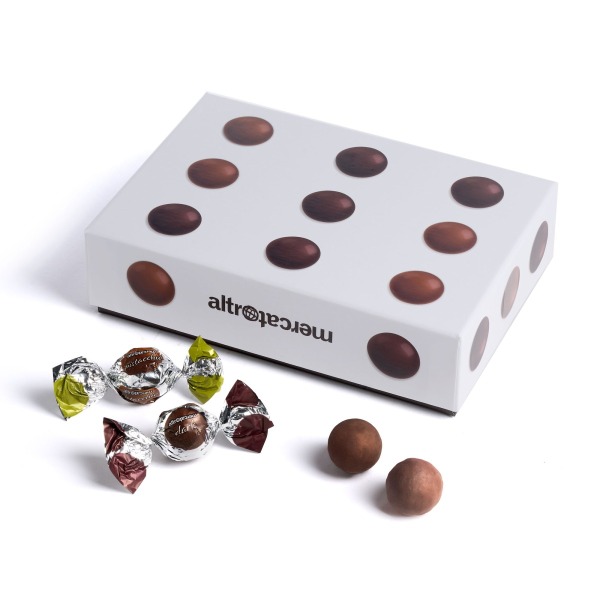 Sfere ripiene - fondente e pistacchio