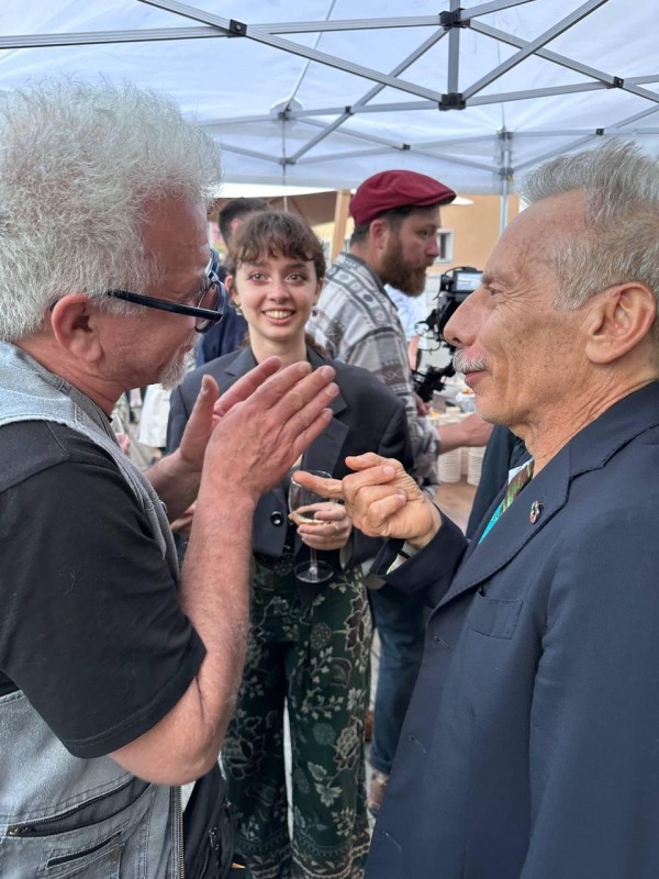 Lotta con Mauro Sarina e Giovanni Storti, foto di Marisandra Lizzi