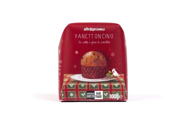 Panettoncino con uvetta e gocce di cioccolato