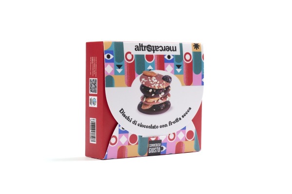 Dischi di cioccolato con frutta secca