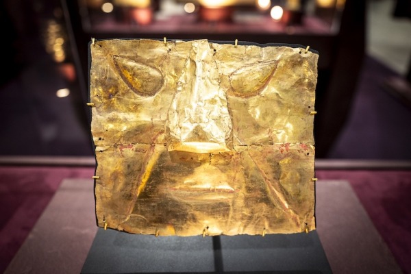 Maschera Inca in oro di epoca precolombiana XIII sec