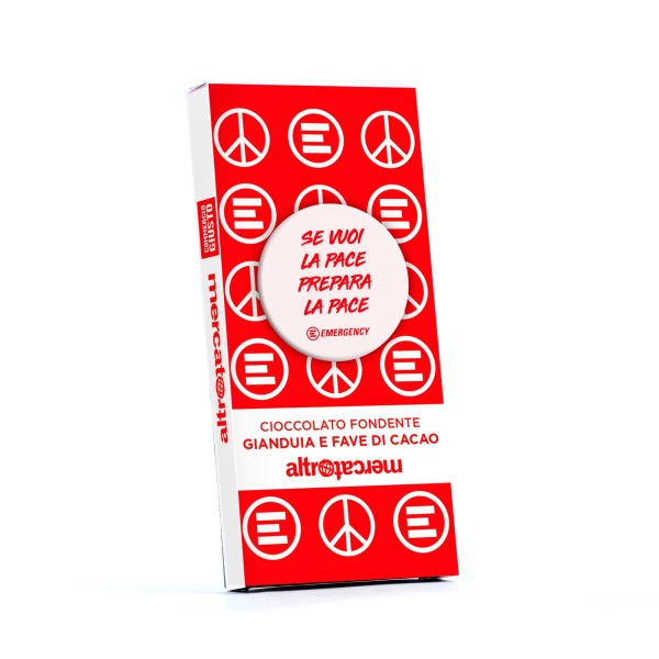 ChocomagnEtico:  tavoletta di cioccolato con calamita EMERGENCY.
