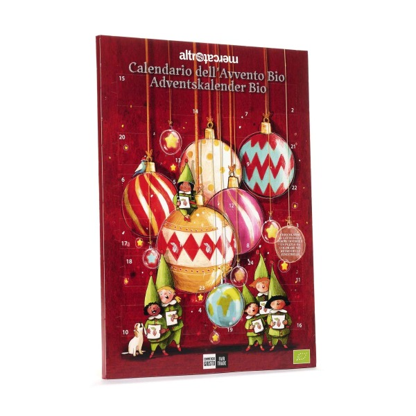CALENDARIO DELL’AVVENTO CON CIOCCOLATO AL LATTE BIO