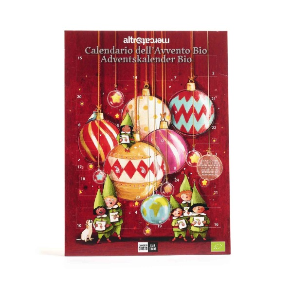 CALENDARIO DELL’AVVENTO CON CIOCCOLATO AL LATTE BIO