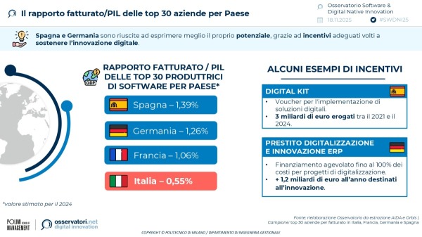Il rapporto fatturato/PIL delle top 30 aziende per Paese