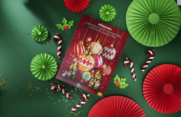 CALENDARIO DELL’AVVENTO CON CIOCCOLATO AL LATTE BIO