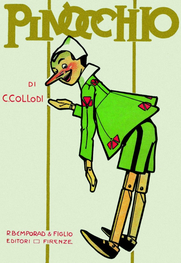 Foto_Attilio Mussino Illustrazione per Pinocchio - Legatura R. Bemporad & Figlio, Firenze, 1911.