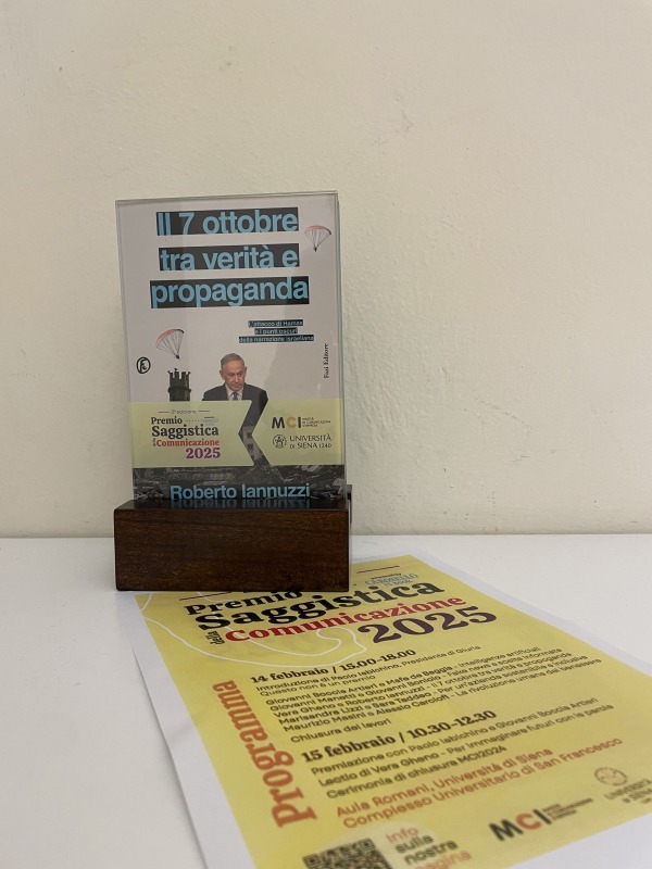 Premio vincitore della Saggistica della comunicazione 2025 | foto di Giulia Scalessi 
