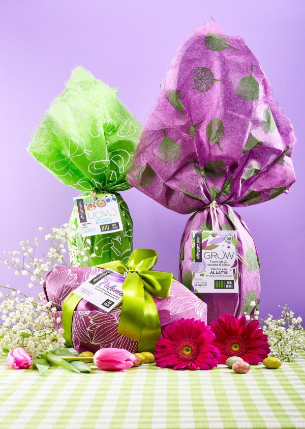 Uova di Pasqua Altromercato -  Uova con sorpresa, Grow e Paloma.
