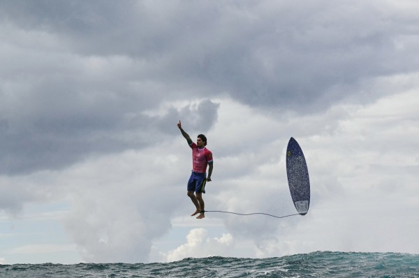 Jerome Brouillet - Gabriel Medina During the Paris 2024 Olympic Games