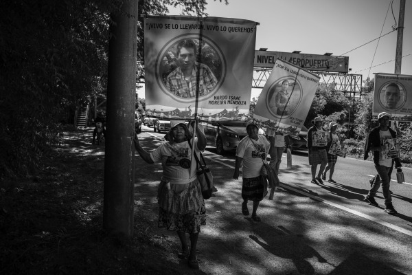 Mothers of hundreds of those captured during the “state of emergency” march in protest, demanding better conditions for the prisoners. San Salvador, El Salvador, 9 December 2024