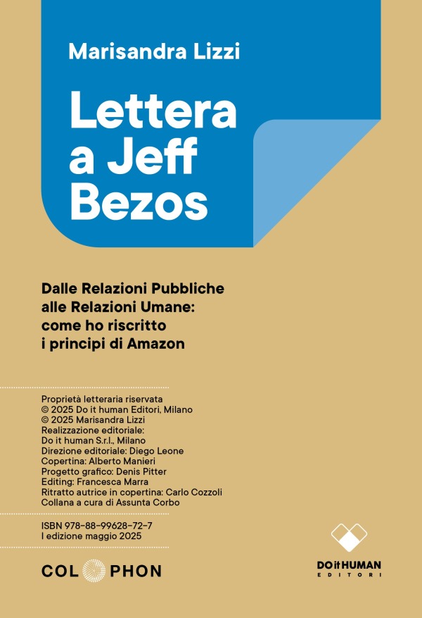 Copertina  di Lettera a Jeff Bezos di Marisandra Lizzi per Do it Human