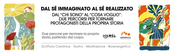 Header dei corsi Comunica chi (realmente sei) e Destinazione sé | Corsi dell'Atelier delle Relazioni con Marisandra Lizzi e Mauro Sarina | Immagine realizzata da Annalisa Gorreri
