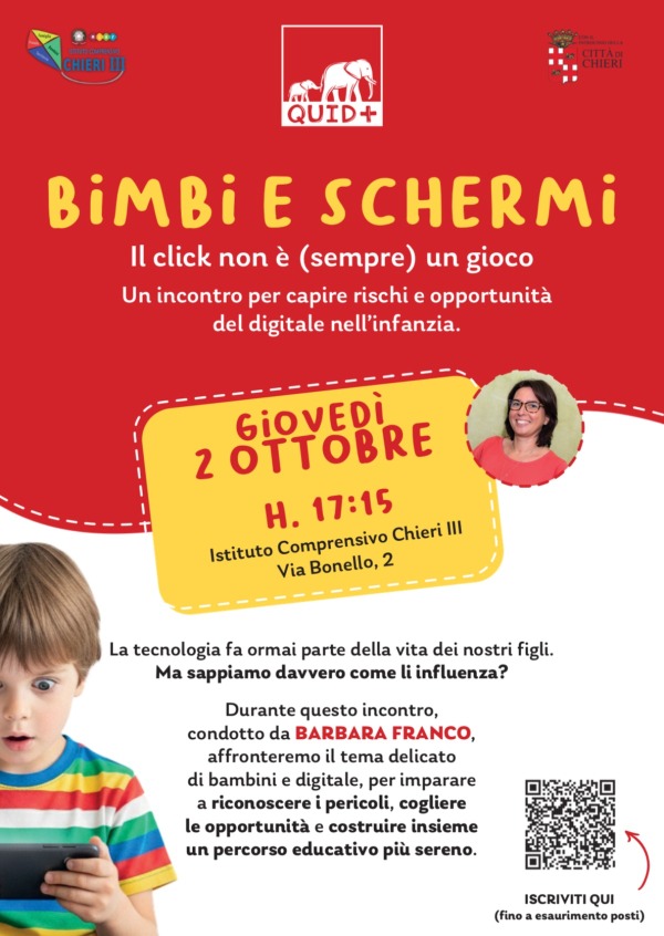 Locandina | Bimbi e schermi: Il click non è (sempre) un gioco