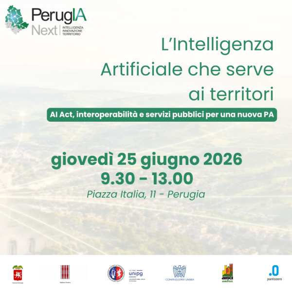 L’Intelligenza Artificiale che serve ai territori | 25 giugno 2026 | PerugIA Next