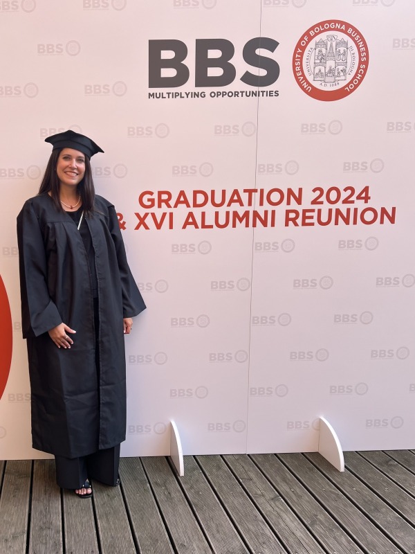 Silvia Migliorati, Environmental & Sustainability Manager di SICIM al Graduation Day 2024 dell'Executive Master in Sustainability and Business Innovation alla Bologna Business School