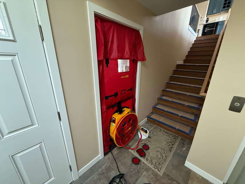 Multi-point blower door testing ensures code compliance