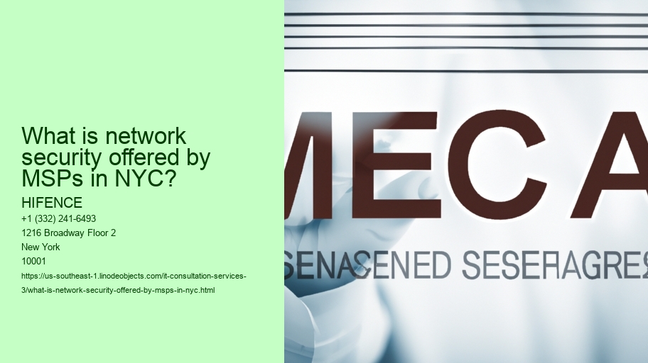 What is network security offered by MSPs in NYC?