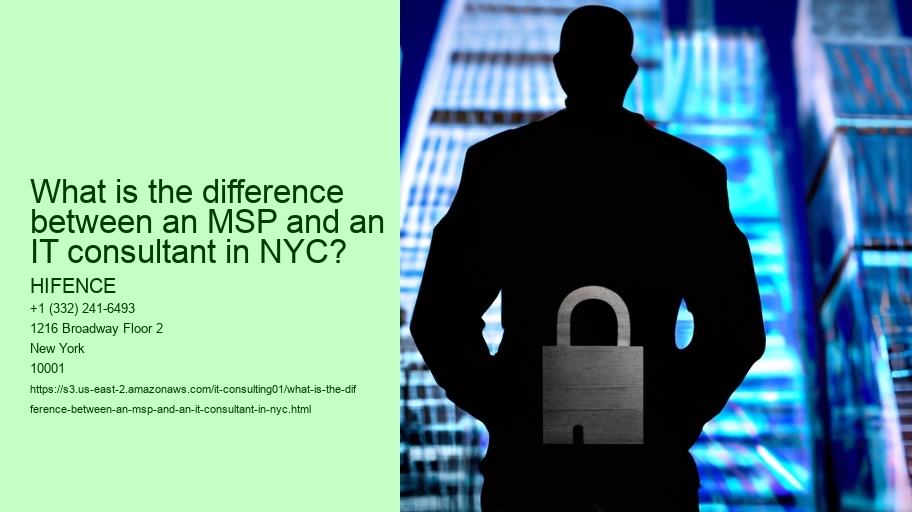 What is the difference between an MSP and an IT consultant in NYC?