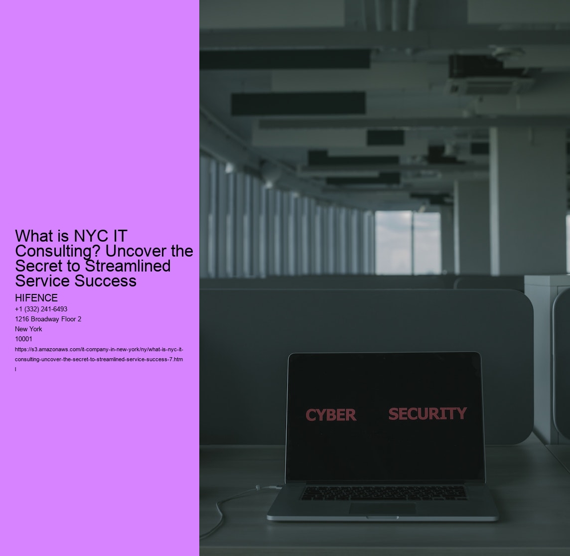 What is NYC IT Consulting? Uncover the Secret to Streamlined Service Success