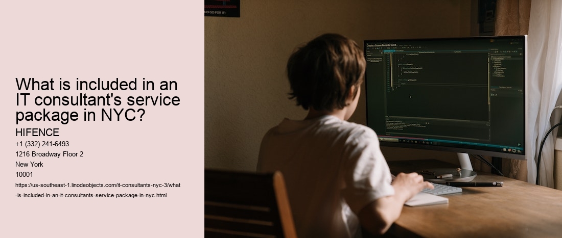 What is included in an IT consultant's service package in NYC?
