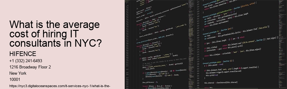 What is the average cost of hiring IT consultants in NYC?