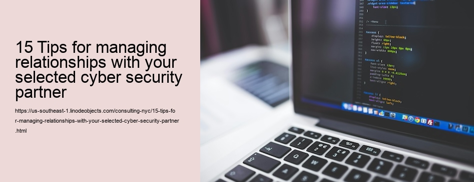 15 Tips for managing relationships with your selected cyber security partner 