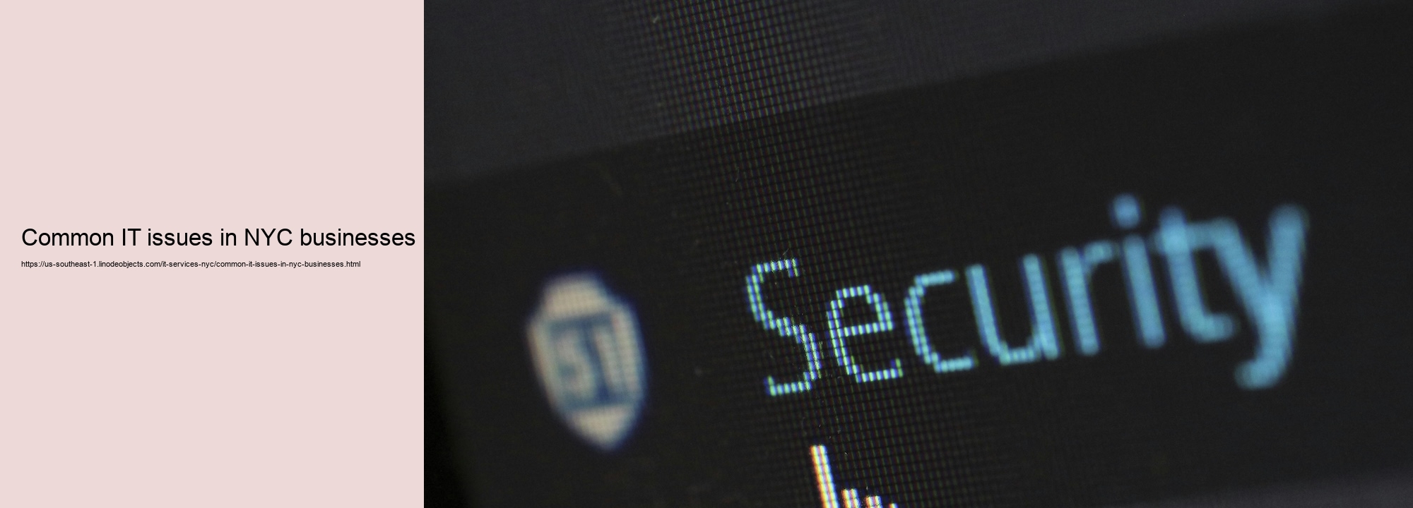 Common IT issues in NYC businesses