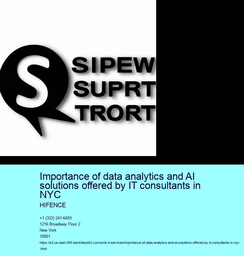 Importance of data analytics and AI solutions offered by IT consultants in NYC