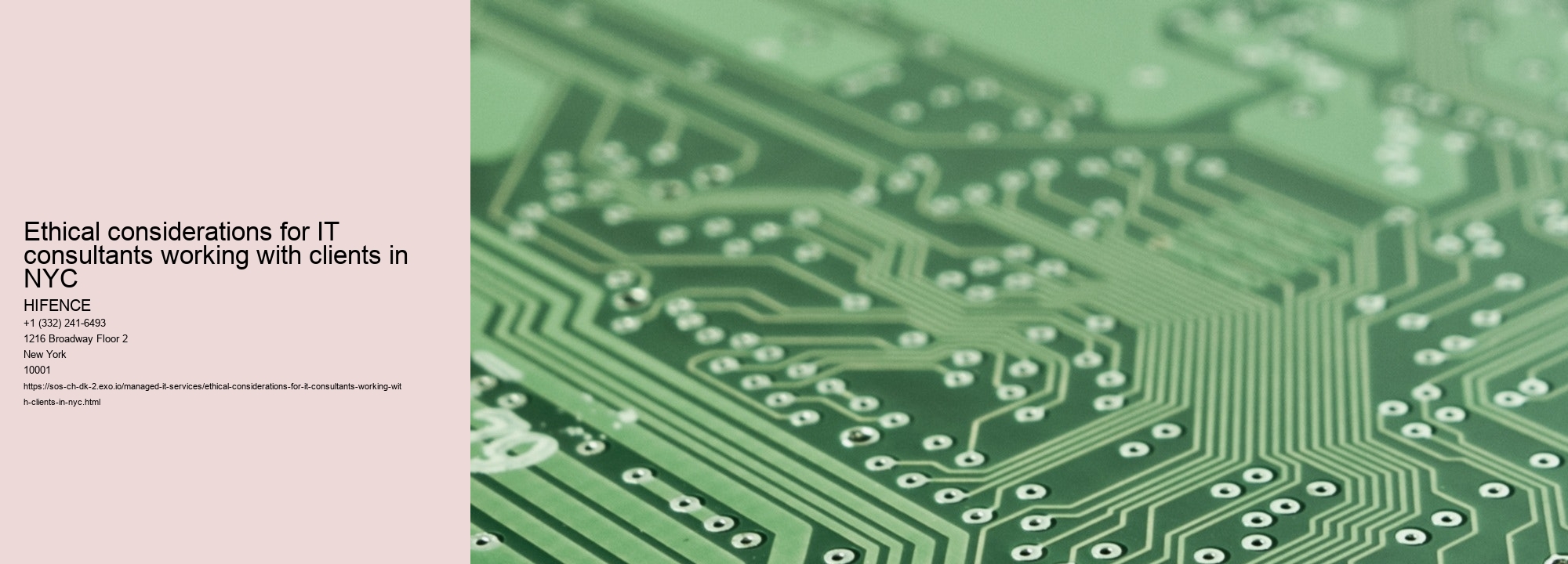 Ethical considerations for IT consultants working with clients in NYC 