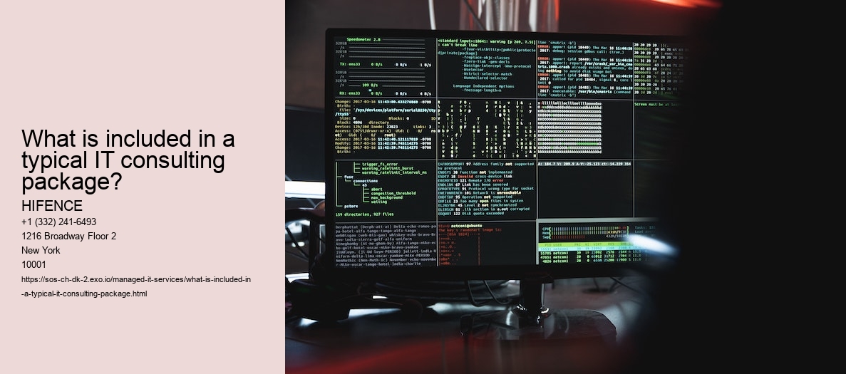 What is included in a typical IT consulting package?