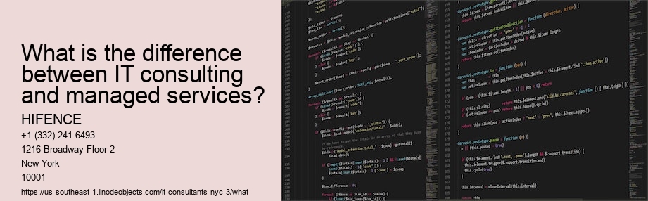 What is the difference between IT consulting and managed services?