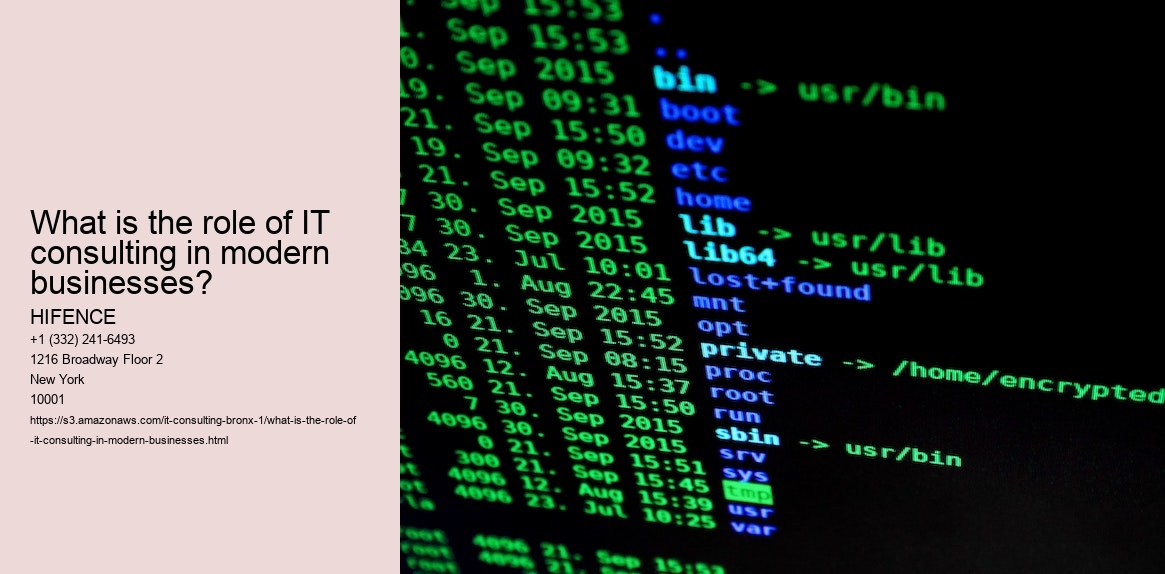 What is the role of IT consulting in modern businesses?