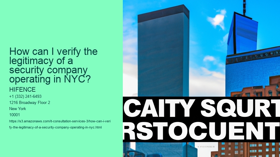 How can I verify the legitimacy of a security company operating in NYC?