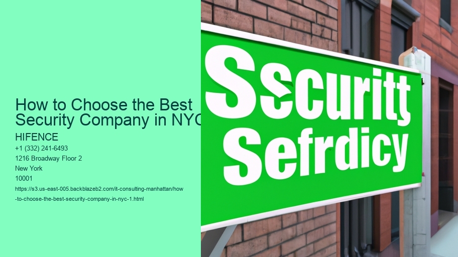 How to Choose the Best Security Company in NYC