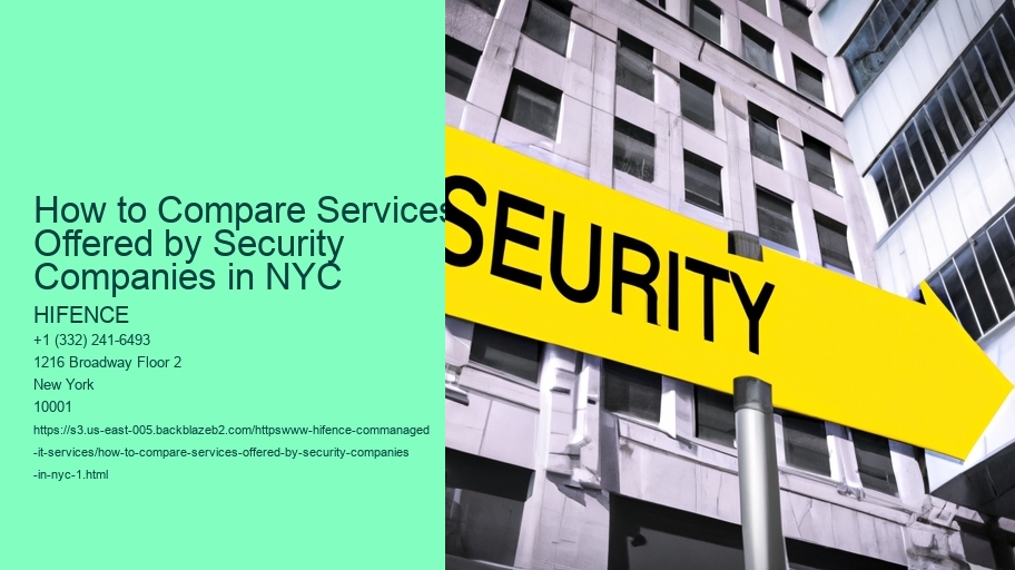 How to Compare Services Offered by Security Companies in NYC