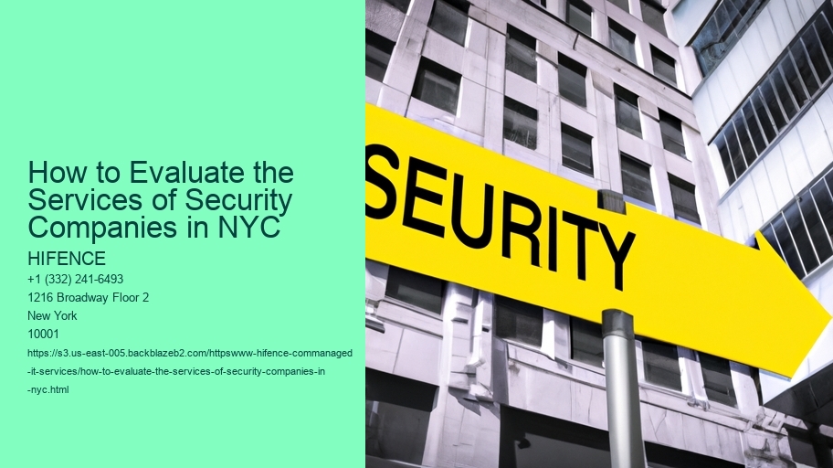 How to Evaluate the Services of Security Companies in NYC