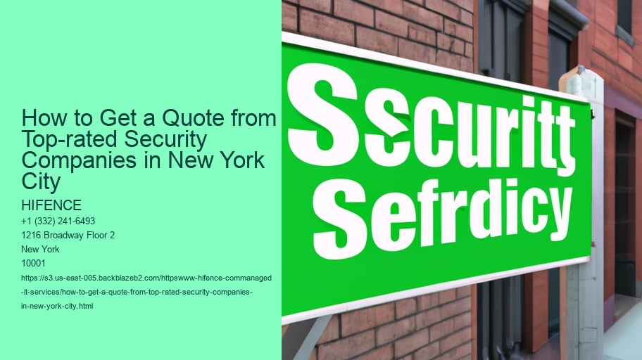 How to Get a Quote from Top-rated Security Companies in New York City