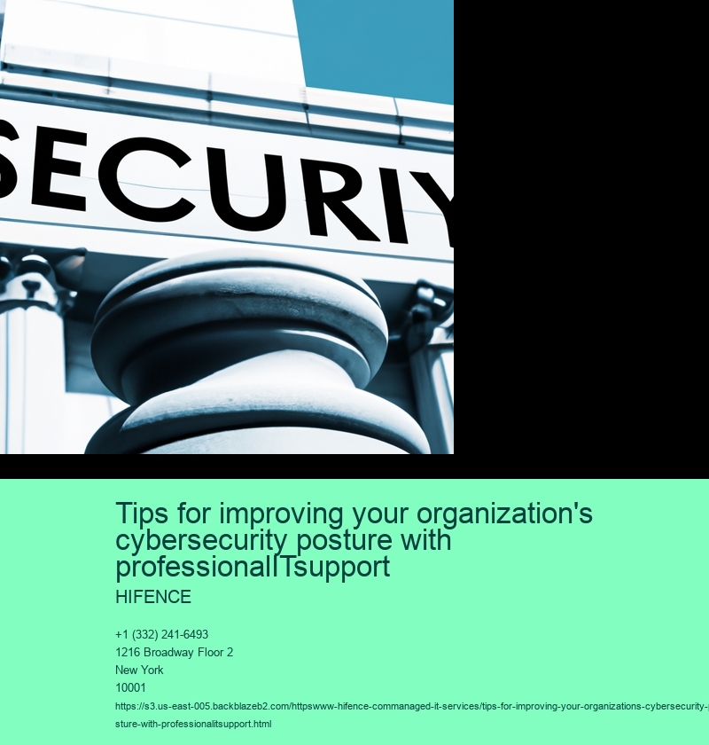 Tips for improving your organization's cybersecurity posture with professionalITsupport  