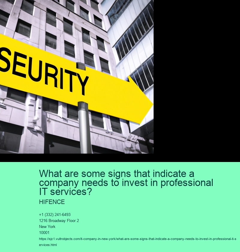 What are some signs that indicate a company needs to invest in professional IT services?